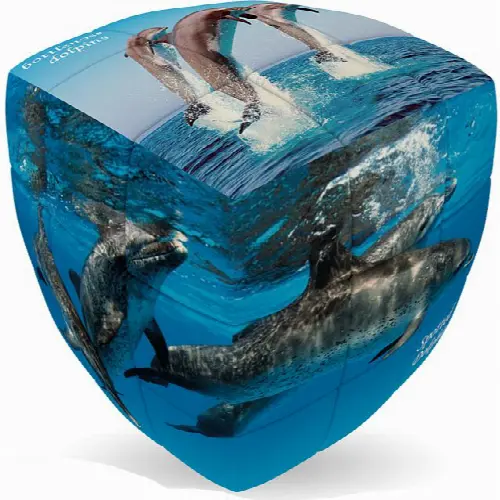 V-CUBE 2 Pillow (2x2x2): Dolphin Cube - Image 1