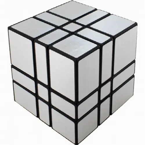 Mirror Camouflage 3x3x3 Cube - Black Body with Silver Label - Image 1