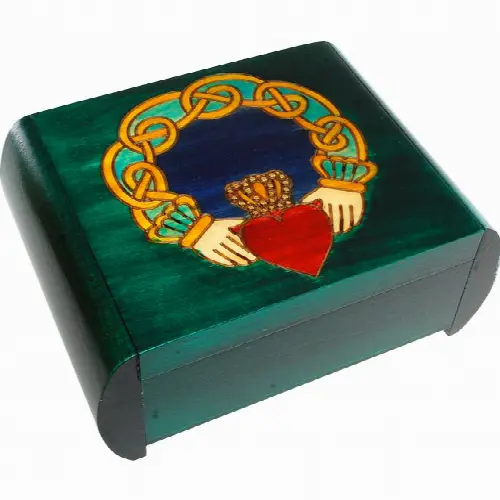 Claddagh Secret Box - Green - Image 1