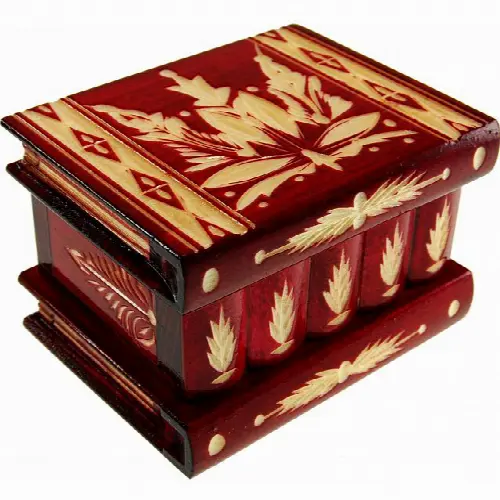 Romanian Puzzle Box - Medium Red - Image 1