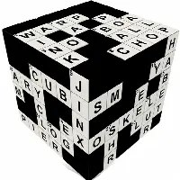 V-CUBE 3 Flat (3x3x3): Crossword Cube