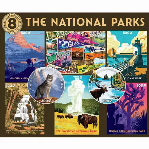 8 in 1 Multi-Piece Puzzle Set - The National Parks | Jigsaw - Image 1