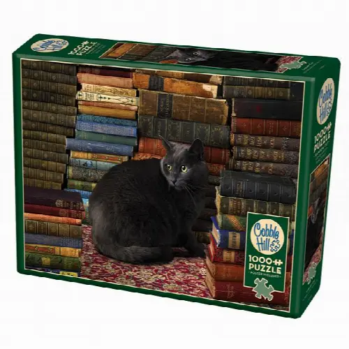 Library Cat 1000 Piece Jigsaw Puzzle - Image 1