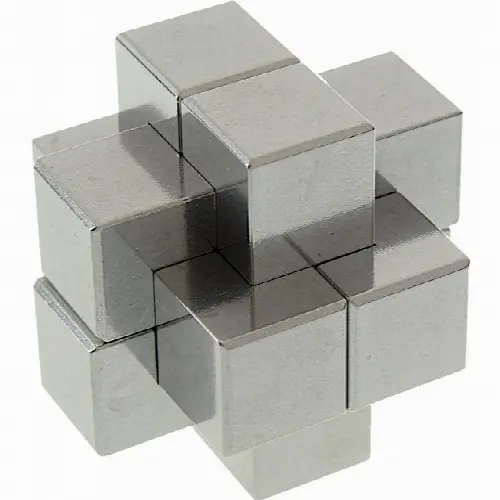 Chinese Cross - Aluminum 6 Piece Burr Puzzle - Image 1