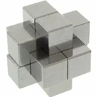 Chinese Cross - Aluminum 6 Piece Burr Puzzle