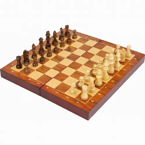 Folding Wood Chess Set - Image 1