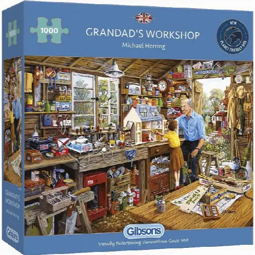 Grandad's Workshop - 1000 Pieces | Jigsaw - Image 1
