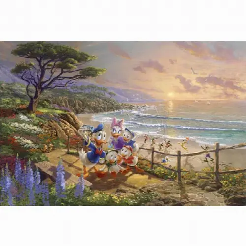 Thomas Kinkade: Disney - Donald and Daisy A Duck Day Afternoon | Jigsaw - Image 1