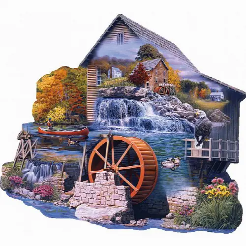 The Old Mill Stream - Shaped Jigsaw Puzzle | Jigsaw - Image 1