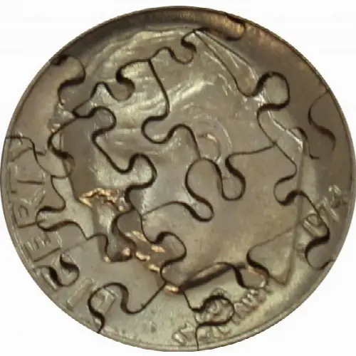 12 Piece Dime - Coin Jigsaw Puzzle - Image 1
