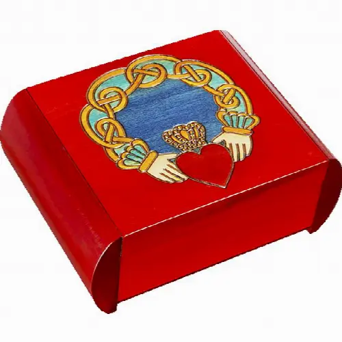 Claddagh Secret Box - Red - Image 1