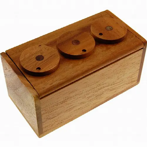 3 Wheel Combination Secret Lock Box - Image 1