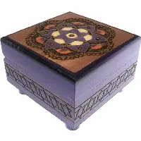 Star of David & Flower Secret Box - Purple