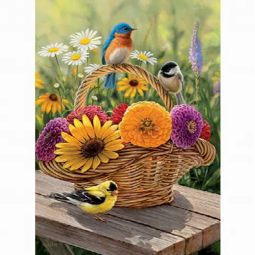 Bluebird and Bouquet - Tray Puzzle | Jigsaw - Image 1