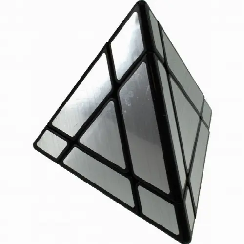 7-Segment Pyraminx - Black Body in Silver Label - Image 1