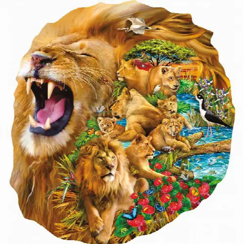 Lion Family - Shaped Jigsaw Puzzle | Jigsaw - Image 1