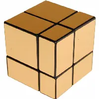 Mirror 2x2x2 Cube - Black Body with Gold Labels