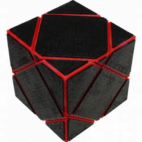 Mirror Skewb - Red Body with Black Tiles (Lee Mod - Image 1