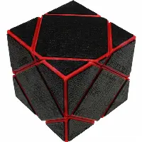 Mirror Skewb - Red Body with Black Tiles (Lee Mod