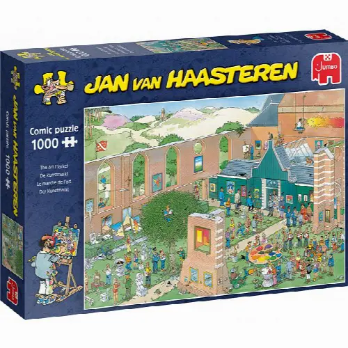 Jan van Haasteren Comic Puzzle - The Art Market (1000 Pieces) | Jigsaw - Image 1