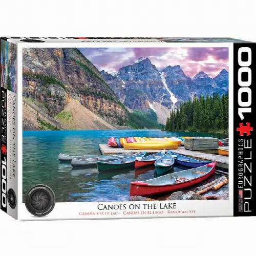 Canoes on the Lake | Jigsaw - Image 1
