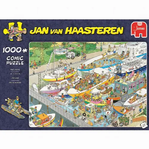 Jan van Haasteren Comic Puzzle - The Locks (1000 Pieces) | Jigsaw - Image 1