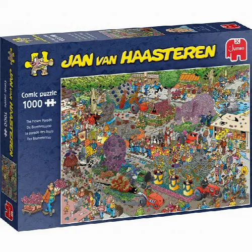 Jan van Haasteren Comic Puzzle - The Flower Parade | Jigsaw - Image 1