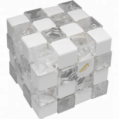 Fabio Touch 4x4x4 Cube I - Clear & White Body - Image 1
