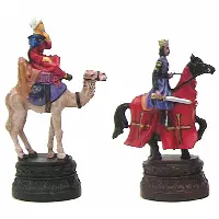 Painted Metallic Crusade Chess Pieces