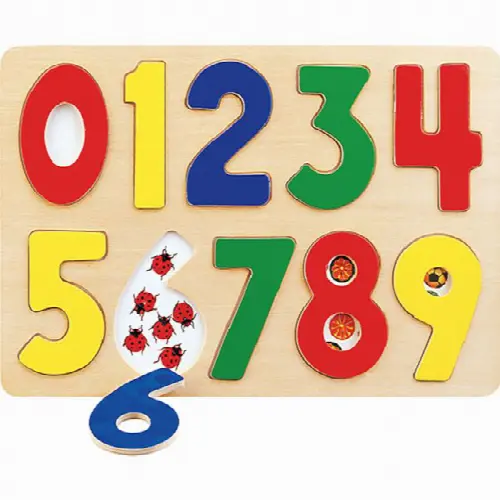 Little Moppet: Number Chunky Wooden Puzzle - Image 1