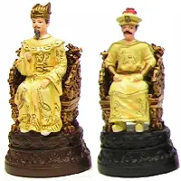 Painted Metallic Emperor Dynasty Chess Pieces