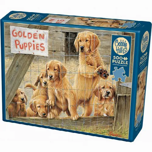 Golden Puppies : Large Pieces | Jigsaw - Image 1