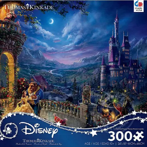 Thomas Kinkade: Disney - Beauty & The Beast Dancing- Large Piece | Jigsaw - Image 1