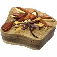 Dragonfly on Lily Pad - 3D Puzzle Box