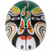 Chinese Opera FACE-OFF Cube - WuSong (Green & Yellow Masks