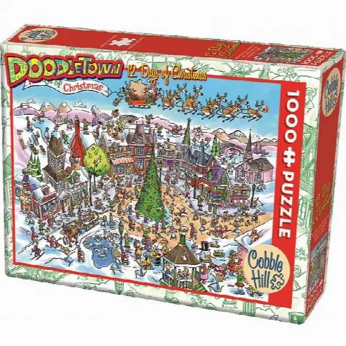 DoodleTown: 12 Days of Christmas | Jigsaw - Image 1