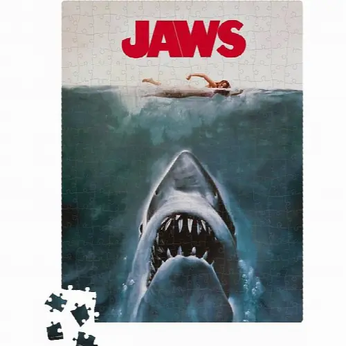 Blockbuster Movie Poster - Jaws Jigsaw Puzzle - 500 Piece - Image 1