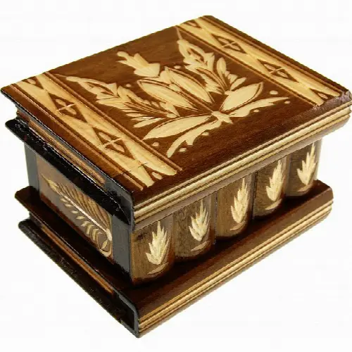 Romanian Puzzle Box - Medium Brown - Image 1