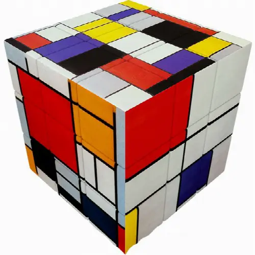 V-CUBE 3 Flat (3x3x3): Mondrian - Image 1