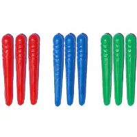 Cribbage Pegs - 9 Piece Plastic (3 Colors