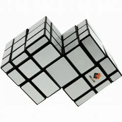 Mirror Double Cube - Black Body with Silver Labels - Image 1