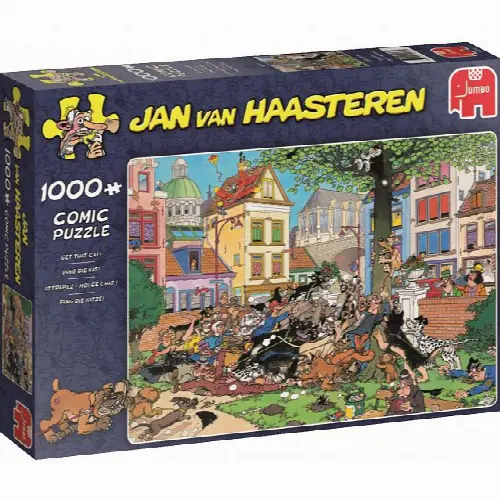 Jan van Haasteren Comic Puzzle - Get That Cat! (1000 Piece) | Jigsaw - Image 1