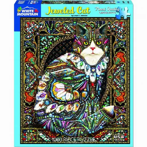 Jeweled Cat | Jigsaw - Image 1