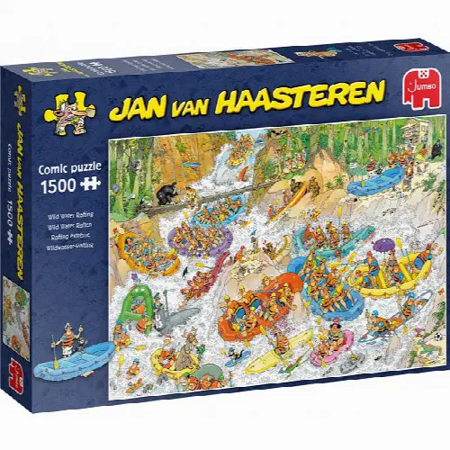 Jan van Haasteren Comic Puzzle - Wild Water Rafting | Jigsaw - Image 1