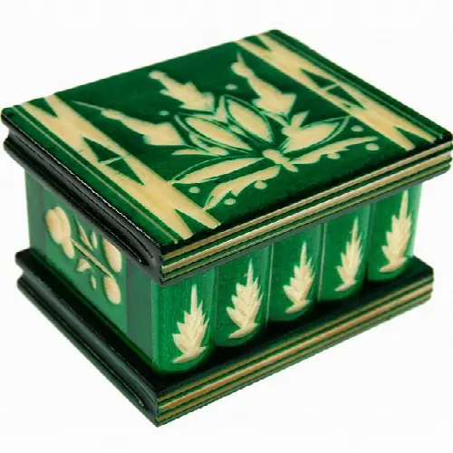 Romanian Puzzle Box - Small Green - Image 1