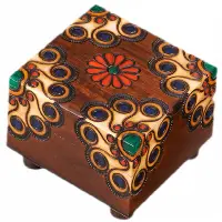 Wooden Floral Puzzle Box #2