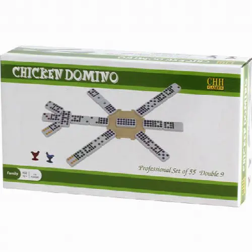 Chicken Domino Double 9 - Professional Set of 55 | Dominoes - Image 1