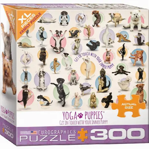 Yoga Puppies - Large Piece Family Puzzle | Jigsaw - Image 1