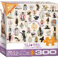 Yoga Puppies - Large Piece Family Puzzle | Jigsaw