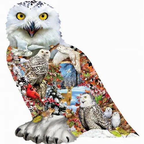 Snowy Owl - Shaped Jigsaw Puzzle | Jigsaw - Image 1
